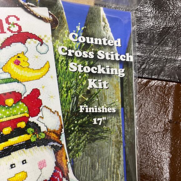 Joan Elliott Making New Friends Counted Cross Stitch Christmas Stocking DIY - Picture 3 of 5